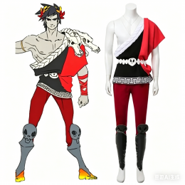 Hades Game Zagreus Cosplay Costume, Unisex Halloween Party Outfit