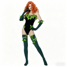 Poison Ivy Sexy Bodysuit Cosplay Costume, Women Girls Jumpsuit