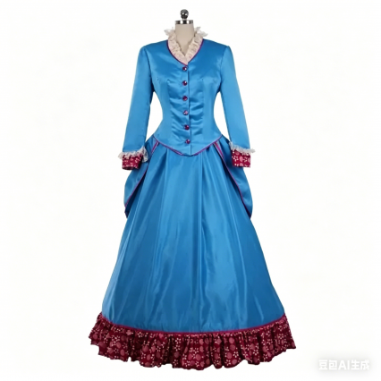 Vintage 18th Century Victorian Bustle Gown | Steampunk Bustle Dress