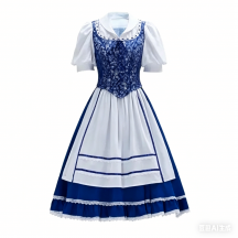 Beauty and the Beast Belle Opera Dancing Dress Uniform Cosplay Costume