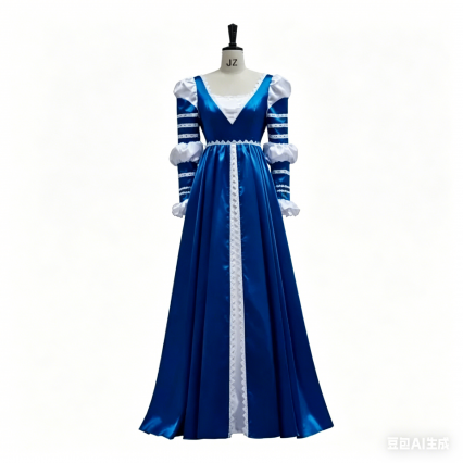 The Borgias Queen Lucrezia Borgia Elegant Long Sleeve Dress, Medieval Women Cosplay Costume