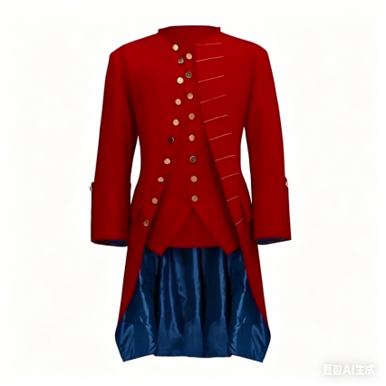 18th Century Medieval Military Officer Cosplay Costume Renaissance Top Coat Men's Evening Dress Party Outfits
