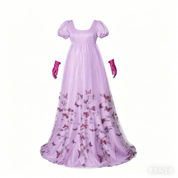 1800s Retro Victorian Dress Kate Sharma Cosplay Costume High Waist Regency Ball Gown