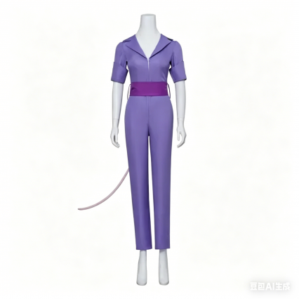 Chip 'n Dale Rescue Rangers Gadget Hackwrench Purple Bodysuit With Belt Cosplay Costume Women Leisure Jumpsuit