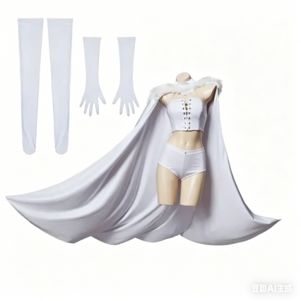 IllusionCos White Queen Emma Frost Cosplay Costume Women Queen Outfit with Cloak