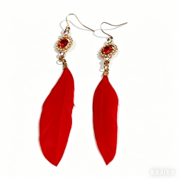 New Design Feather Long Earrings – Cosplay Costume Accessory Jewelry Wholesale & Custom