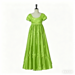 Penelope Featherington Cosplay Regency Green Dress Bridgerton Ball Gown