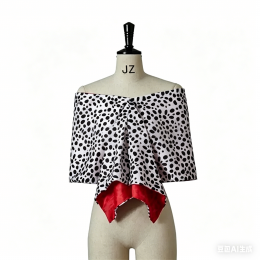 EnchantiCos Cruella Cosplay Costume Sexy Evening Dress Shawl Halloween