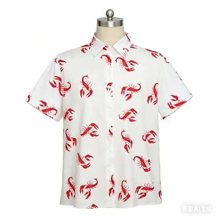 Movie Role Seinfeld Cosplay Lobster Printed Shirt Adult Men Casual Hawaiian Beach Tops Party Shirts Movie Role Seinfeld Cosplay Lobster Printed Shirt Adult Men Casual Hawaiian Beach Tops Party Shirts