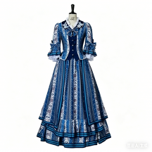 The Phantom of the Opera Cosplay Costume Vintage Medieval Floral Evening Party Ball Gown Stage Performance Dress