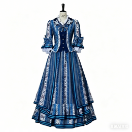 The Phantom of the Opera Cosplay Costume Vintage Medieval Floral Evening Party Ball Gown Stage Performance Dress