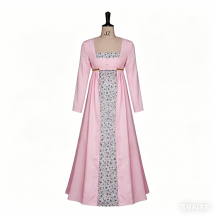 Victorian Medieval Cosplay Costume Women Regency Ball Gown Jane Austen Pastoral High Waistline Dress