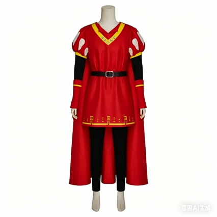 Lord Farquaad Cosplay Costume Red Cloak Top Robe Cape Headwear Hat for Men Halloween Carnival Outfits Lord Farquaad Cosplay Costume Red Cloak Top Robe Cape Headwear Hat for Men Halloween Carnival Outfits