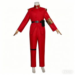 TV Series V visitors Cosplay Costume Men's Red Uniform Military Suits Halloween Carnival Role Play Outfits