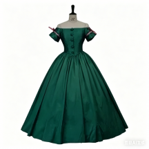 Women Vintage Medieval Dress Victorian Cosplay Costume Short Sleeve High Waist Ball Gown for Halloween Carnival Party