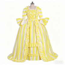 18th Century Marie Antoinette Rococo Ball Gown Dress England Court Party Carnival Yellow Dress Custom Made