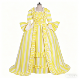 18th Century Marie Antoinette Rococo Ball Gown Dress England Court Party Carnival Yellow Dress Custom Made