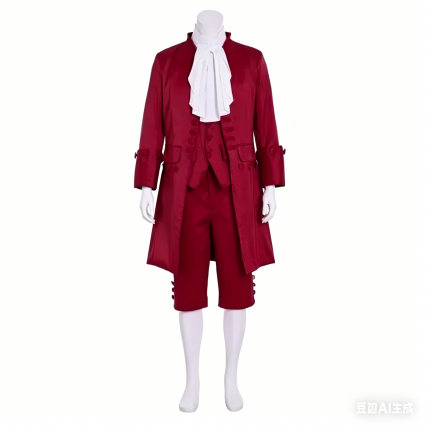 18th Century Victorian Elegant Gothic Aristocrat Men's Rococo Colonial Outfit Red Costume Custom Made