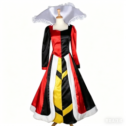 Alice in Wonderland Queen of Hearts Cosplay Costume, Women Fancy Dress Custom Made