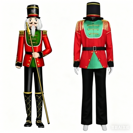 Custom Made The Nutcracker Puppet Stage Cosplay Costume, Adult Men Imperial Guard Uniform Custom Made The Nutcracker Puppet Stage Cosplay Costume, Adult Men Imperial Guard Uniform