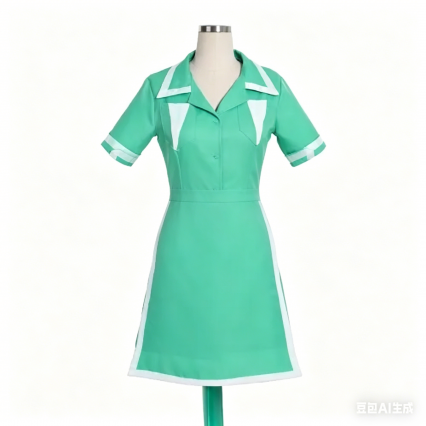 Twin Peaks Shelly Johnson Cosplay Dress, Women Waitress Maid Halloween Costume Custom Made Twin Peaks Shelly Johnson Cosplay Dress, Women Waitress Maid Halloween Costume Custom Made