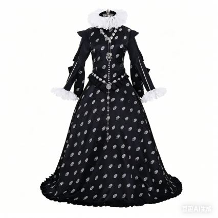 Victorian Queen Elizabeth Tudor Period Ball Gown Dress Medieval Black Renaissance Dress Custom Made Victorian Queen Elizabeth Tudor Period Ball Gown Dress Medieval Black Renaissance Dress Custom Made