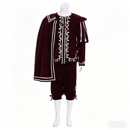 Queen Elizabeth Tudor Men Red Outfit, Medieval Renaissance Gown with Cape Queen Elizabeth Tudor Men Red Outfit, Medieval Renaissance Gown with Cape