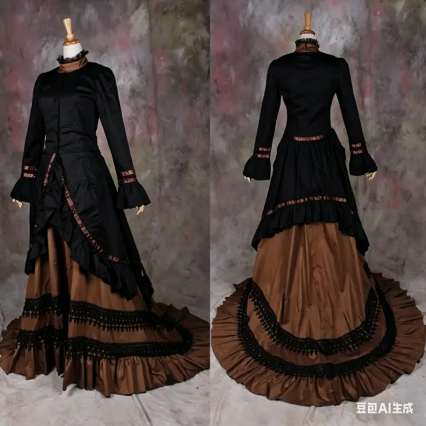 Women's Civil War Dress, Vintage Victorian Southern Belle Renaissance Evening Gown Women's Civil War Dress, Vintage Victorian Southern Belle Renaissance Evening Gown