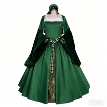 Custom Gothic Tudor Dress, Victorian Queen Elizabeth Anne Boleyn French Faire Cosplay Costume