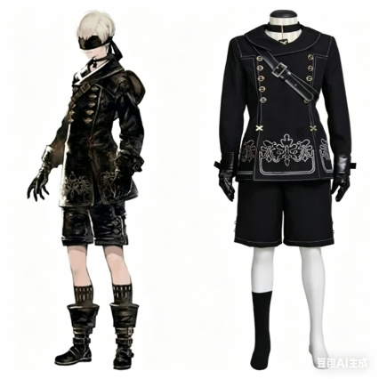 Custom NieR:Automata YoRHa No.9 Type S Cosplay Costume, Adult Men Halloween Carnival Outfit Custom NieR:Automata YoRHa No.9 Type S Cosplay Costume, Adult Men Halloween Carnival Outfit